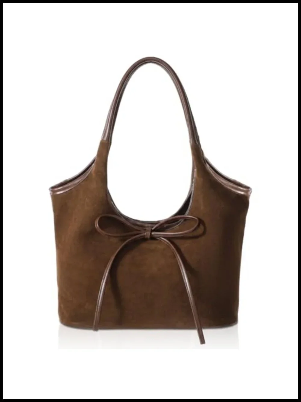 Vintage Suede Hobo Bag with Goth Chains Buckle Shoulder Purse